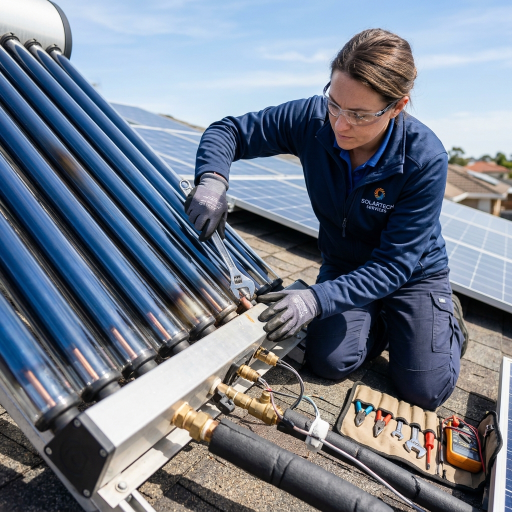 Solar heater maintenance service